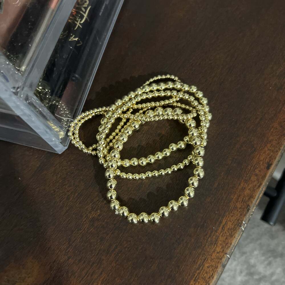 5 Piece 18K Gold Filled Bracelet Stack